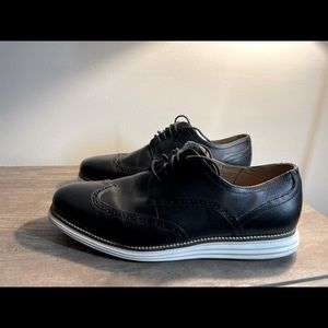 Cole Haan Grand.OS. All Black with White bottom. Size 12W.
